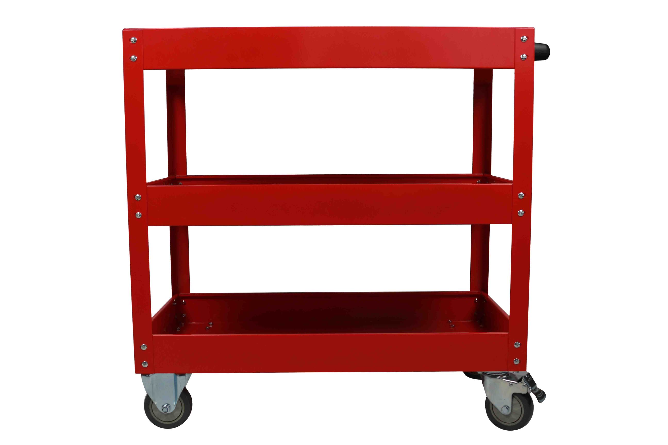 New ESSupplier Bigger & Wider Tool Trolley Cart Storage  Red