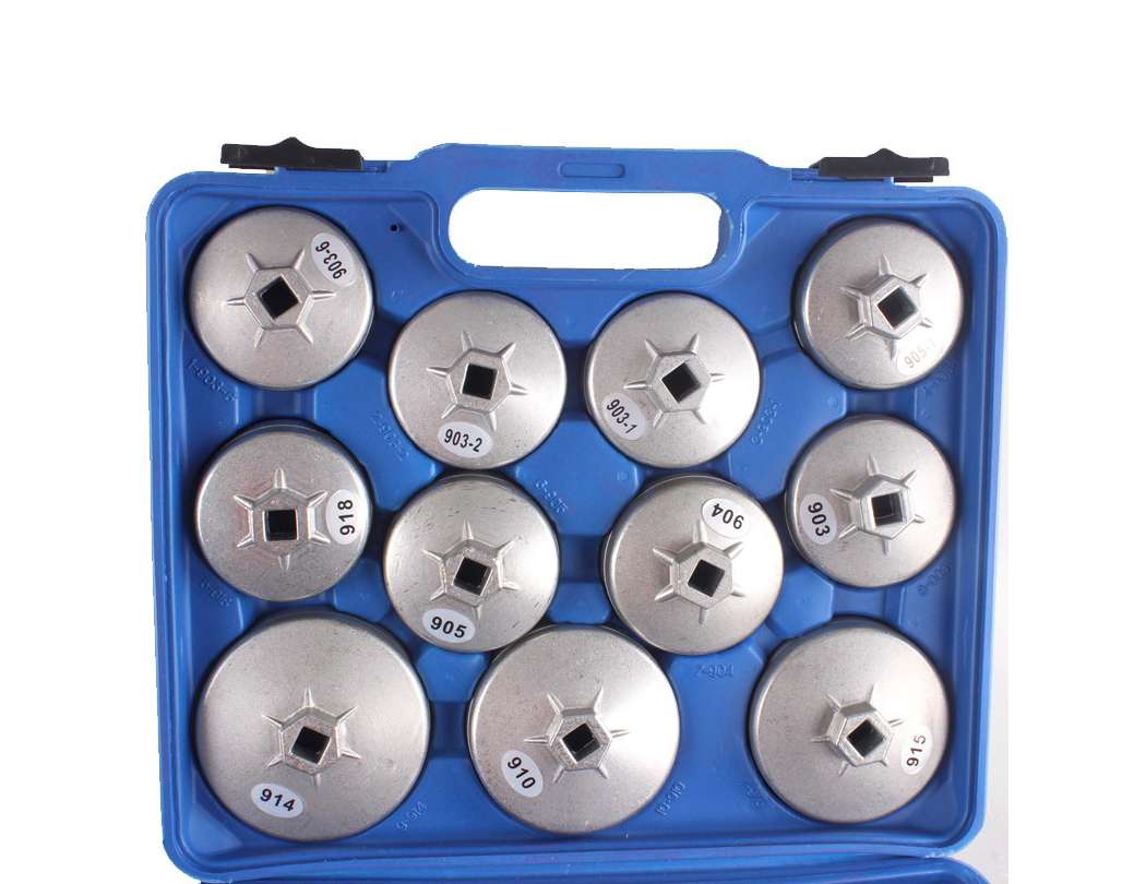 23PCS Cup Type Aluminum Oil Filter Wrench Removal Socket
